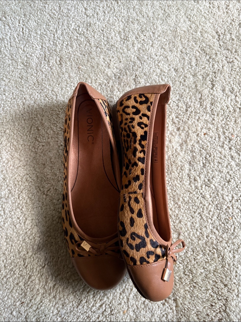 Vionic “Minna” Leopard-Print Ballet Flats in Tan/Brown - Picture 3 of 11